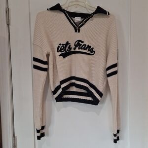Cream and Black Knit Sweater